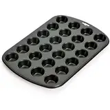 Original Kaiser Inspiration Mini Muffinform für 24 Muffins, Mini Muffins Backform 38 x 27 cm, Mini Cupcake Formen antihaftbeschichtet, Muffinblech klein, Schwarz