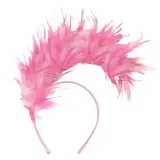 1 Stück rosa Feder-Haar-Accessoire, Feder-Stirnband, Haar-Accessoires für Damen, modische Retro-Accessoires, geeignet für Bälle, Partys und Partys