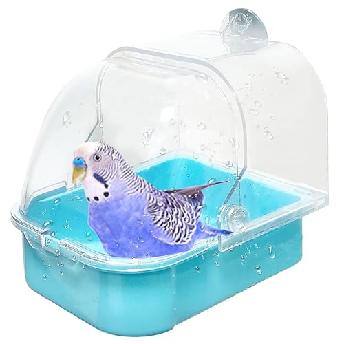 Vogelbad für Käfig,1 Stück Multifunktional Vogel Badewanne, Hängender Papagei Badewanne Dusche Vogelkäfig Zubehör für Kleine Vögel Kanarische Wellensittiche Papageien Nymphensittich Lovebird Hamster