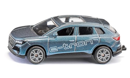 siku 1567, Audi Q4 e-tron, Spielzeug-Auto, Metall/Kunststoff, Blau, Anhängerkupplung, Gummierte Reifen, Metallic-Lackierung