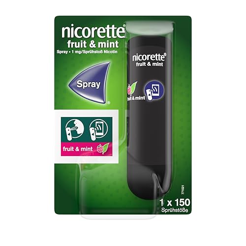 NICORETTE Spray mit fruit & mint Geschmack – Rauchen aufhören mit Nikotinspray – 1 Spray ersetzt bis zu 150 Zigaretten – zur Raucherentwöhnung - 1 St.