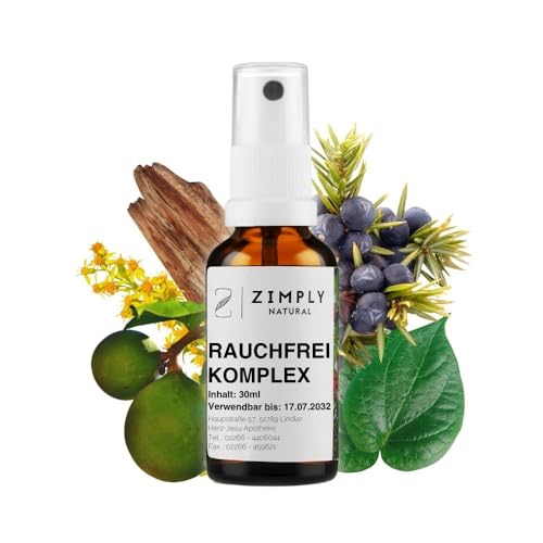 ZIMPLY NATURAL Komplex Spray Rauchen, pflanzliches Mittel, nikotinfrei, alternative Nikotinpflaster, Naturheilkunde, natürlich, sanft & effektiv, 30 ml