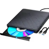 Externes Blu-ray Laufwerk Blu-ray Laufwerk DVD/BD Player Lesen/Schreiben Tragbares Blu-ray Laufwerk USB 3.0 und Typ-C DVD Recorder Ultra High Definition Blu-ray Recorder für Windows 7/8/10/11/MacOS