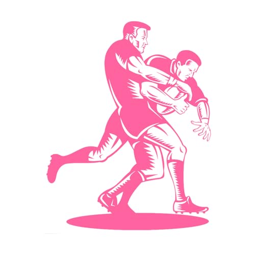 Wandaufkleber Rugby-Ausrüstung Fitnesscenter Center 51x64.9cm Kunstvolle Wandmalerei Rosa