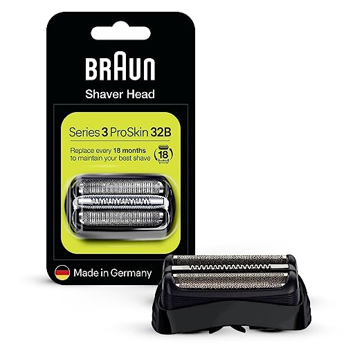 Braun Series 3 ProSkin Scherkopf, Elektrorasierer Ersatzscherteil für Rasierer Herren, kompatibel mit Rasierer Herren Series 3 ProSkin, 32B, schwarz, 1er Pack