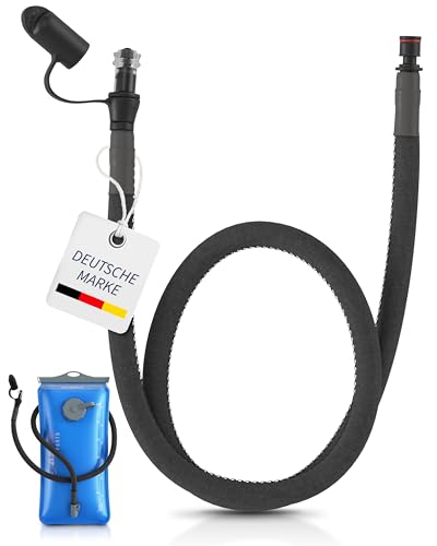 SASMO® Trinkschlauch für Trinkblase - isoliert | 100 cm Extralänge & BPA-FREI | Trinksystem Zubehör | Ersatzschlauch Trinkblase mit Beißventil