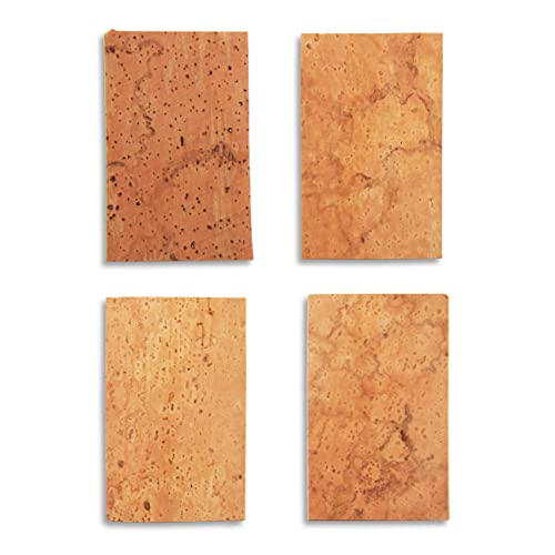8 Korkplatten für Holzblasinstrumente Saxophon/Klarinette Reparatur Korkplatte portugiesischer Kork zB für S-Bögen oder Klappen 0,6 mm, 1,0 mm, 1,5 mm 2,0 mm (je 2 Platten) Korkplatten-Set