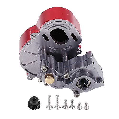 Dilwe RC Auto-Getriebe, mit Motorsitz und Schrauben usw, Metall RC Center Gear Box für AX10 SCX10 1/10 RC Crawler Car Bearing Parts Upgrade Zubehör