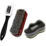 Schuhputzbürste, Wildlederbürste für Schuhe, Rauleder Kombi-Bürste, 3PCS Schuhbürste Wildleder Nubukleder Bürste Raulederbürste Schuhreiniger für Nubuk Wildleder und Velour