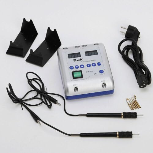 Digital Elektrisch Waxer Maschine, AC 240V 20W Modellier Dental Wachs Gerät Tranchiermesser Wachsmesser mit 6 Tips 119 * 159 * 73mm