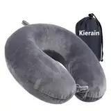 kierain Nackenkissen Flugzeug Reisekissen Memory Foam Nackenkissen Stützkissen luxuriöses kompaktes und leichtes Quick Pack für Camping Schlafrestkissen