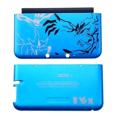 Limitierte 3DSXL Extra Gehäuse Shell Top/Bottom Cover Plates Saphir-Ersatz, für alte Big 3DS XL/LL 3DSLL Spielkonsolen, für Poket US Monsters Edition A/E Face Faceplate Blue Set