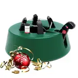 Christmas-World Christbaumständer, Modell Taunus, für Baumhöhe bis 2,25 m, Weihnachtsbaumständer Tannenbaumständer mit Fußhebelfunktion und Einseiltechnik, 2,0 Liter Wassertank, Grün