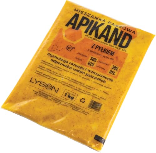 LYSON Apikand mit Pollen Bienenfutter 5x1kg, Teig, Bienen füttern Bienenfutterteig 1kg Bienenbeute pastöser Futterteig Bienenfondant Teig Mit Pollen Bienenbeute Imkerei