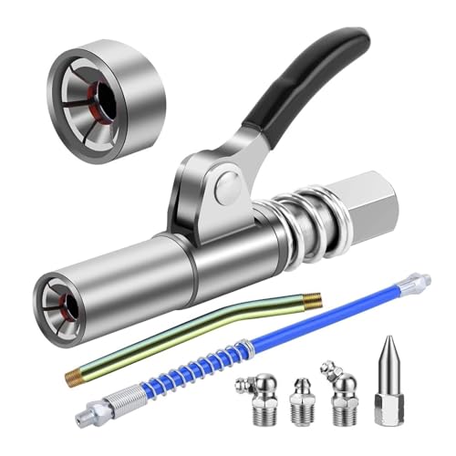 Polartreehome G Coupler Fettpresse Mundstück, Schnelle Veröffentlichung Einhandfettpresse mit 30 cm Schlauch Fettpresse Kupplung, Schmiernippel für Alle Arten Von Fettpressen