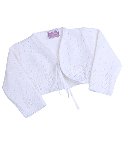 BabyPrem Babykleidung Bolero Jäckchen Pullover 74 / 80cm WEISS