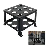 VANROUG 9 Bar Olympic Barbell Vertical Floor Stand Storage Rack, Olympic Barbell Storage Stand, Heavy Duty Vertical Barbell Holder Stand