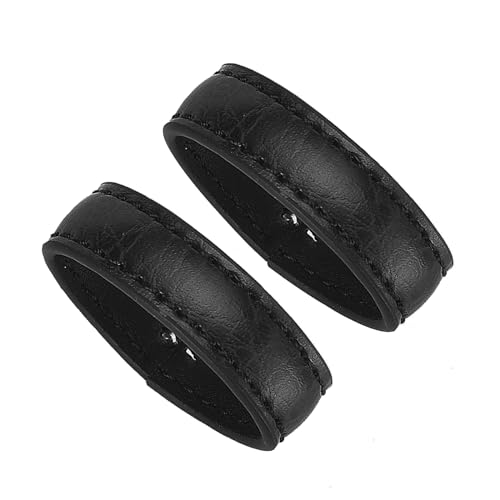 MACBORO Gürtelschlaufenhalter aus Leder für 35 mm breiten Herrengürtel, 2/4 Stück, 2 Schwarz, 35mm