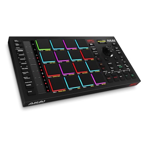 AKAI Professional MPC Studio MIDI-Controller Beat Maker mit 16 anschlagsdynamischen RGB Pads, MPC Software, zuweisbarem Touch Strip & LCD Display