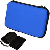 TECHGEAR 2DS XL Case Tasche für New Nintendo 2DS XL, mit Aufbewahrung, Gehäusedeckel, Hartschale, Hartschützender Reise- & Aufbewahrungskoffer für 2DS XL Konsole & Zubehör - Blau