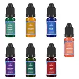 ALLAVA Kerzenwachs Farbe, 7 Farben Kerzenfarbe, Kerzenwachs zum Gießen, Kerzen Farbe für Sojawachs, Bienenwachs, Paraffinwachs, Gelwachs - je 10 ml