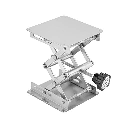 Wissenschaftlicher Labortisch, Hebetisch Labor Hebebühne Scherenhalter Hieght Bereich 48 mm - 158 mm Edelstahl für Biologie Experiment für Wissenschaft Experiment