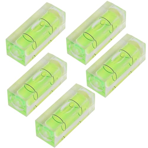 LiJuanWang Platz Mini Wasserwaage,5 Stücke Mini Bubble Level, Bubble Small Level, Libelle Wasserwaage Mini, Spirit Level Bubbles, Wasserwaage Klein, Minic Wasserwaage,Blase Kleine Ebene(15×15×40mm)