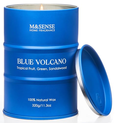 M&SENSE Tropische Früchte Sojaduftkerzen, Sommerkerzen 320g 70 Stunden lang brennende Non Toxic, geschenkkerz für Frauen, Männer
