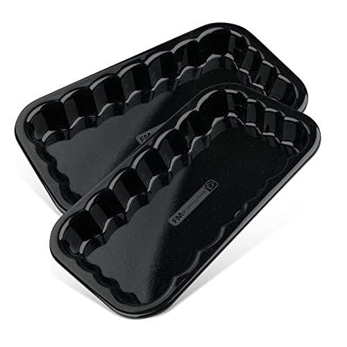 FMprofessional 2X Grillschale aus emailliertem Edelstahl by Fackelmann – Wiederverwendbare Schale für den Grill oder Backofen im Doppelpack – Pfännchen für Gemüse und Grillkäse