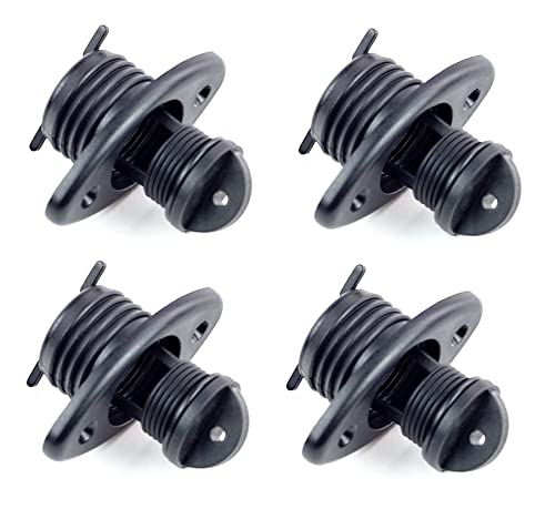 wellenshop 4X Lenzstopfen Verschlussstopfen Bilgestopfen Kunststoff Schwarz oval