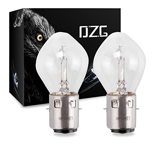 DZG - S2/ Ba20d Halogenlampen - 12V 40/ 45W Superhelle Scheinwerferlampen 3000K Gelb Motorrad Hi Lo Lampe, 2 Stück