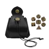 Würfelbeutel, Kordelwürfel Bag - Game Dice Storage Artificial Leder Draw String -Tasche | Tragbarer Schmuckbehälter, Board -Requisiteur -Organisator für Reisen, Zuhause, Klassenzimmer