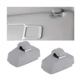 Adunsiaoto 2 Stück Sonnenblende Haken Clip, Auto Sonnenblende Clip, Auto Visier-Haken Halterung Aufhänger Ersatz, Nylon Autos Tissue Halter Haken 3B0857561B(Grau)