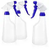 com-four® 3X Sprühflasche mit Skala - chemiebeständiger Pumpsprüher für Säuren, Kohlenwasserstoffen und Lösungsmittel - Zerstäuberflasche mit Verstellbarer Düse - 600 ml (Viton)