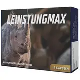 LEINSTUNGMAX Extra starke Stärkungskapseln für aktive Männer. 4 Kapseln hochdosierter reiner Ginseng-Extrakt zur sofortigen Unterstützung leidenschaftlicher Momente des Mannes | 100% natürlich