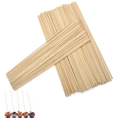 200 Stück Zuckerwatte Stäbe 300mm x 3mm Holzstäbchen zum Basteln Bambusstäbe Eisstiele Holzstäbe Kandiszucker Sticks Bastel Holzstäbe Rundholz für DIY Projekte & Handwerkskunst