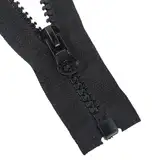 2 Stück Trennende Jacke Reißverschlüsse Kunststoff Reißverschluss Schwarz Mäntel Reißverschluss 40CM Universal Zipper für DIY Nähwerkzeug Kleidungsstück Taschen
