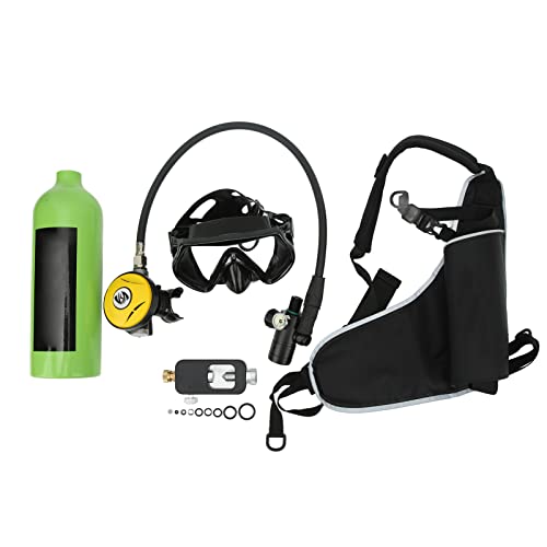 XIASABA 1L Diving Oxygen Tank Schwimmversorgung Tauchspeicher Green Package A ohne Gaslieferung Übergewicht