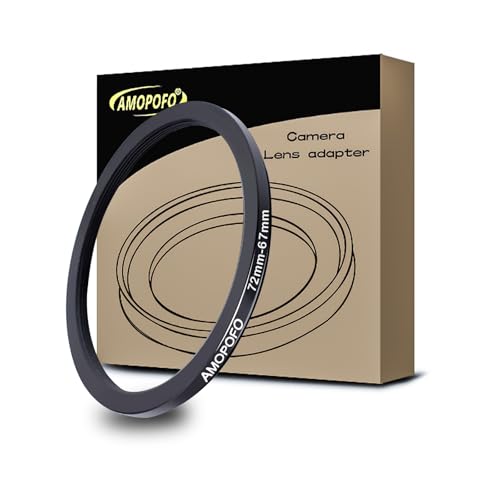 72mm-67mm Step-down-Ringe Filteradapter Ring - Metall Filter Adapterring von Kamera Objektiv mit 72mm Filtergewinde auf 67mm Filter-Ring Zubehör