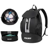 EULANT Verbessert Fußball Rucksack mit Schuhfach, Multifunktionsrucksack mit bodenfach, Wasserdichter Sporttaschen für Basketball Schwimmen Camping Training Strand Yoga,Trockene Nassabscheidung