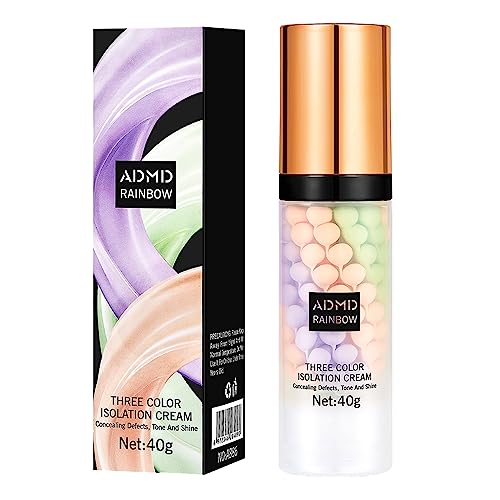 Bosuya Primer Concealer Foundation Isolationscreme Drei Farben Primer Makeup Natürliches Klares Feuchtigkeitsspendendes und Beruhigendes