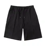 QWUVEDS Herren Sommer Einfarbige Hosen Gummiband Lose Lässige Sport Laufende Gerade Shorts Strand Taschen Hosen Fußball Hose Herren Herren Sweathose Herren Radlerhose Herren Kurze Hose Herren