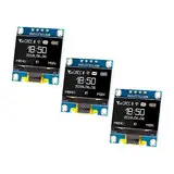 APKLVSR 3PCS 0,96 Zoll OLED Display I2C 128 x 64 Pixel I2C Bildschirm Anzeigemodul,0,96 Zoll OLED Display I2C IIC-Bildschirm Anzeigemodul kompatibel mit Arduino Raspberry Pi (Weiß)