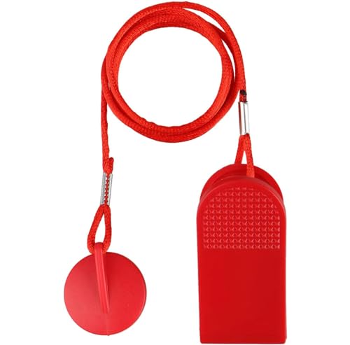 Laufband Sicherheitsschlüssel,Universal Laufband Magnet Sicherheitsschloss Magnetischer Sicherheitsschalter für Laufbänder Not-Stop-Zubehör für die meisten Laufbänder Rot 1.8mm