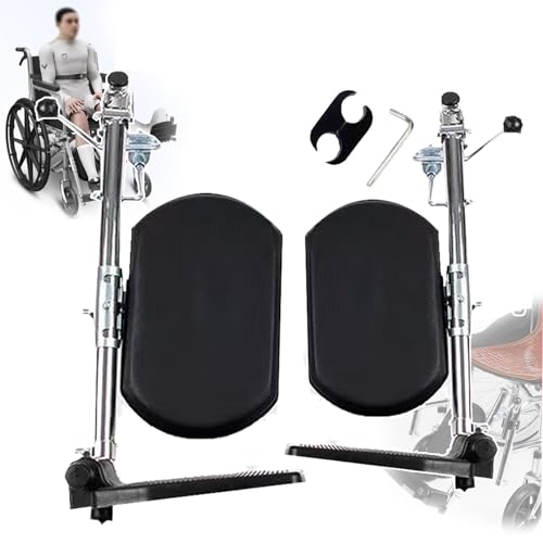 PPLDABNK Erhöhte Beinstütze Für Rollstuhlfahrer (22 × 15 × 2 cm), Universell, Länge Der Beinstütze: 43 cm, Nicht Leicht Abziehbare Farbe/90°–180° Verstellbarer Winkel, Für Orthopädie,a Pair
