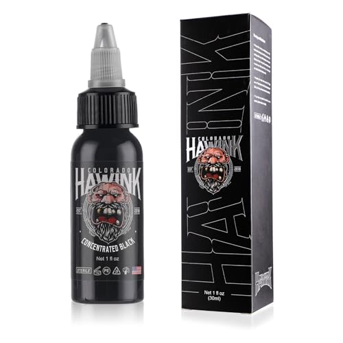 HAWINK Professionelle Farbe Concentrated Black Ink Schwarze 1 Flasche mit 1oz (30ml) TI203-30-002