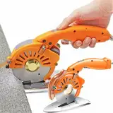 QIeAny Stoff-Rundmesserschneider, Elektrischer Rotationsstoffschneider, Mit Beleuchtungsfunktion, Schnittstärke 28/33/40 Mm, Wird Mit Einem Spitzer Geliefert, Für Seide, Kunstfasern,110