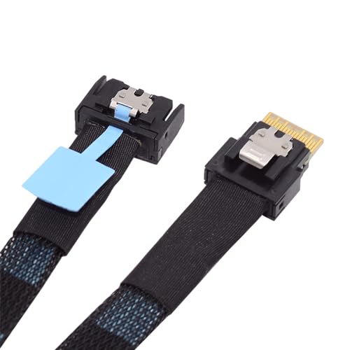 NFHK PCI-E 5.0 Mini Cool Edge IO MCIO PCI-E 4i 38-poliger Stecker auf SFF-8654 Slimline 4X Verlängerungskabel, 50 cm