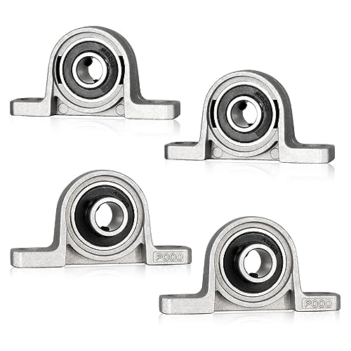 4 Stück Stehlager 10mm Innendurchmesser, Lagerbock mit Kugellager, Gehäuselager, Lager Gehäuse