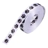 ULDIGI 2 Rollen Bastelband Ripsband aus Satin Hundeknochenband mit Haustiermotiv Partyband für Haustiere Schleifenband Hunde Geschenkband Pfote Themenband kleines Polyester